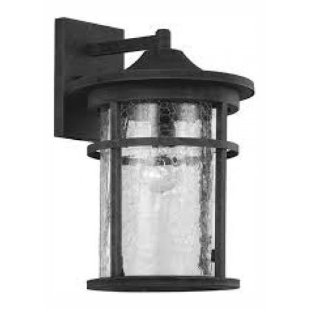 TRANS GLOBE 1Lt Wall Lantern-Sml-Seeded Gl 40380 BK